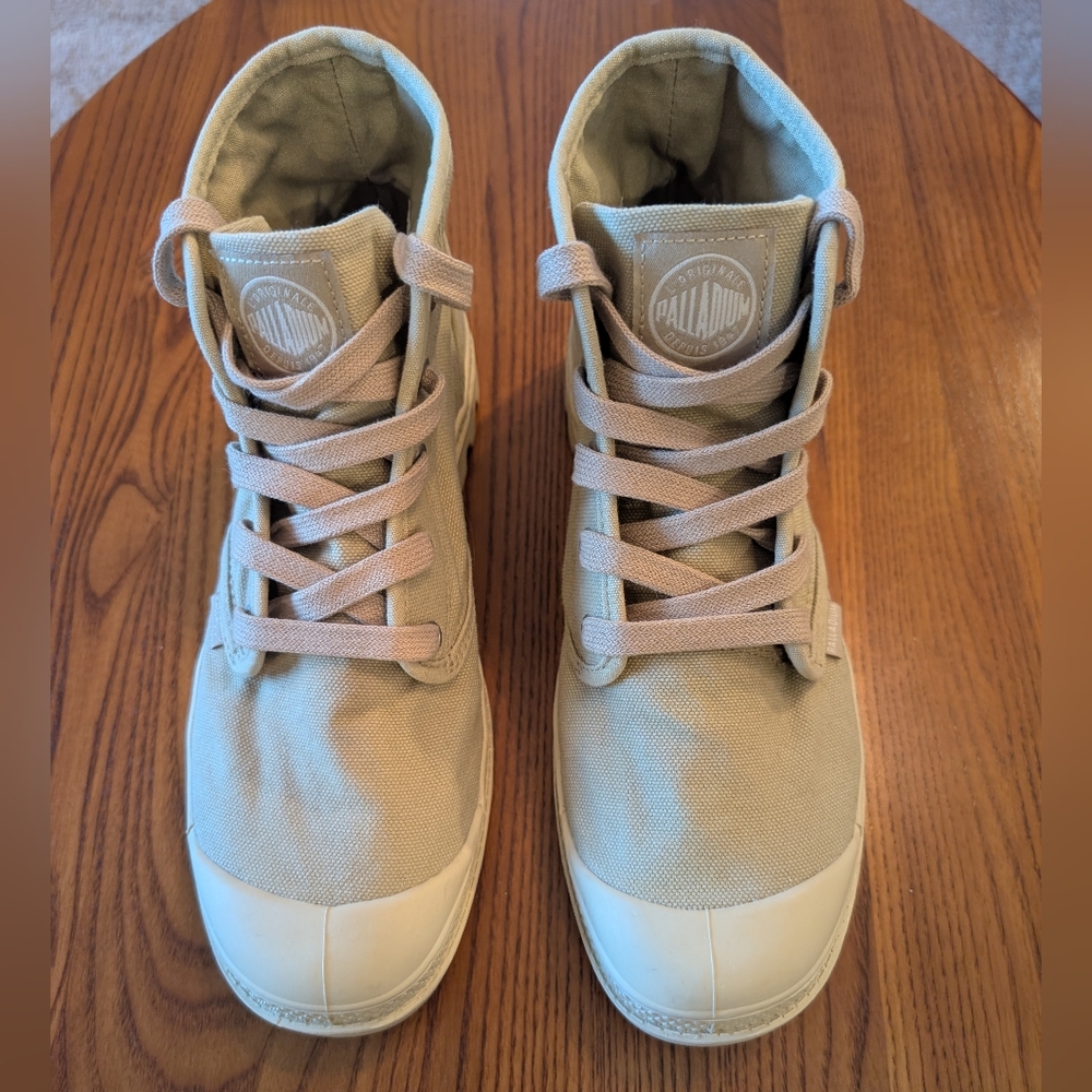 Palladium Tan High-Top Sneakers, Women's Size 9